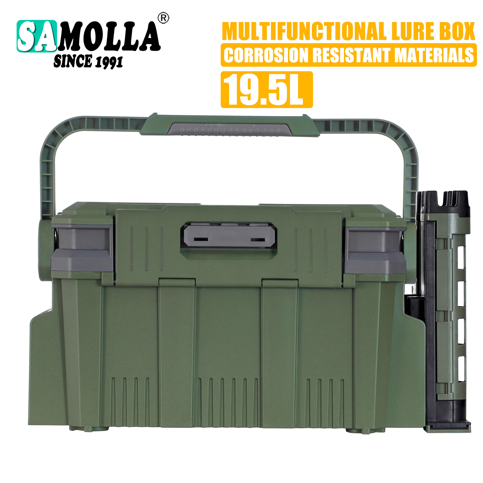 Quality Fishing Equipment - Nieuw Groot Viskistpak 19.5l 2 Hengel