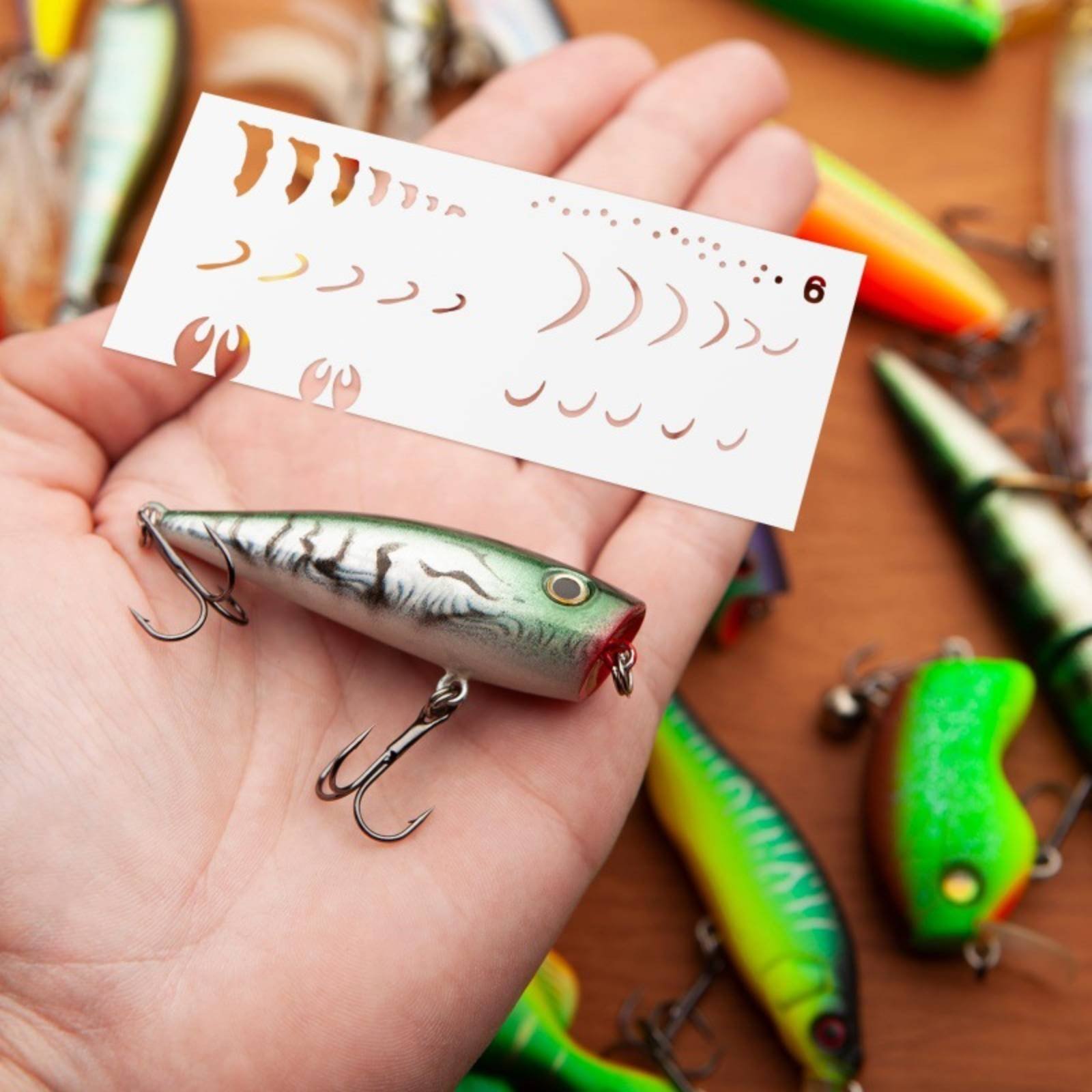 Sjabloon voor kunstaas schilde - Fishing Lure recensie en prijs